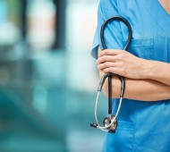 Nurse,,Woman,And,Arms,Crossed,For,Cardiology,With,Stethoscope,In
