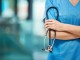 Nurse,,Woman,And,Arms,Crossed,For,Cardiology,With,Stethoscope,In